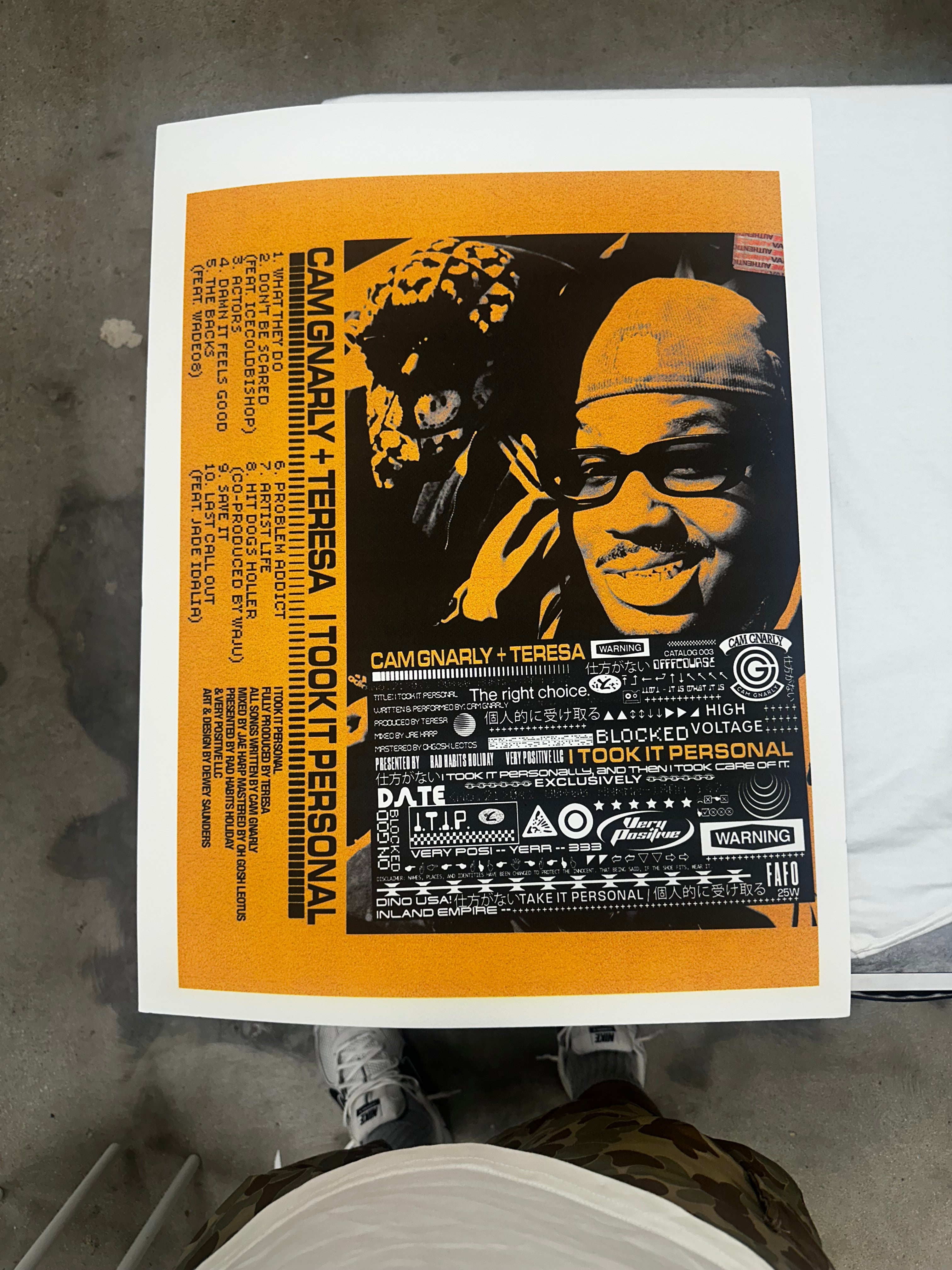 “I Took It Personal” Tracklist Poster